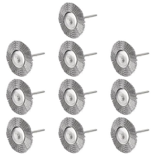 10 PCS Wire Brush Metal Descaling Polishing Brush To Remove Oxide Layer Flat Polishing Brush, Style: Flat 3x38MM