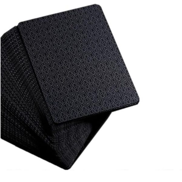 2 Set Plastic PVC Poker Cards Waterproof Black Playing Cards Creative Gift Durable Poker (Blue+Silver) - Image 5
