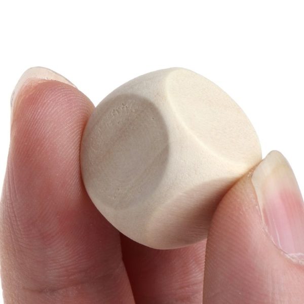 10 PCS 6 Sided Blank Wood Dice Party Family DIY Games Printing Engraving Kid Toys, Size: 1.6cm - Image 4