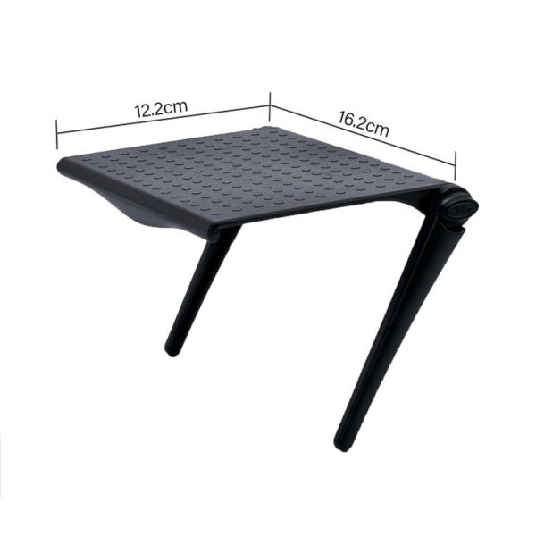 2 PCS Office Desk Storage Holder Computer Display Shelf (Black) - Image 2