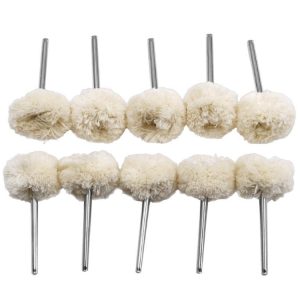 10 PCS / Set Wool Polishing Head Wool Polishing Wheel Electric Grinder Accessories