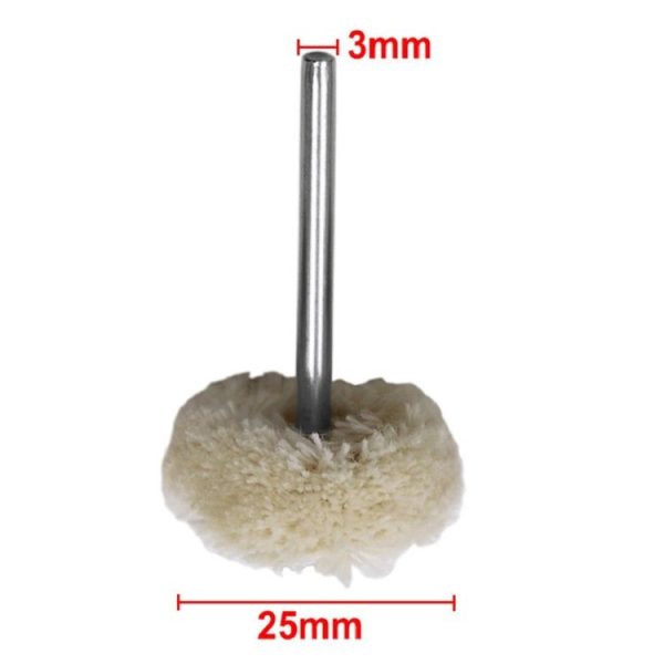 10 PCS / Set Wool Polishing Head Wool Polishing Wheel Electric Grinder Accessories - Image 5