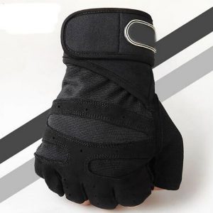 Gym Gloves Heavyweight Sports Exercise Weight Lifting Gloves Body Building Training Sport Fitness Gloves, Size: L (Black)