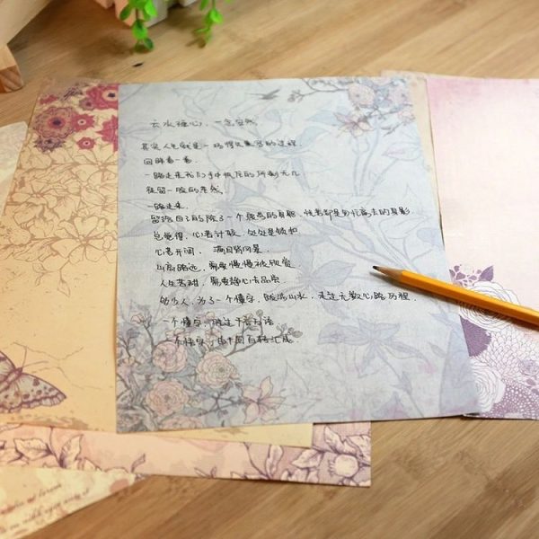2 Sets Retro Romantic Flower Envelope Creative Stationery Style, Random Color Delivery - Image 4