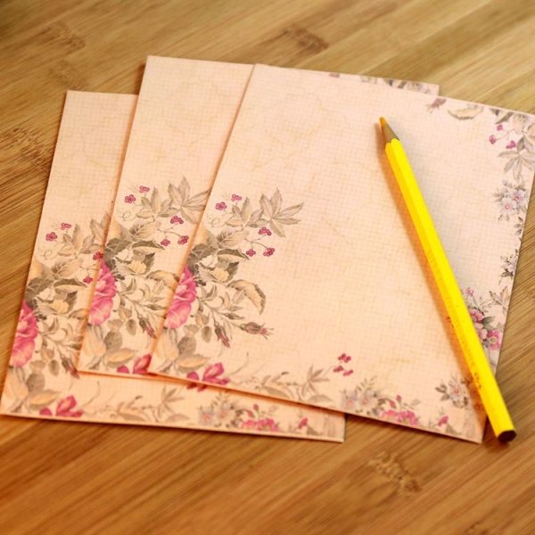 2 Sets Retro Romantic Flower Envelope Creative Stationery Style, Random Color Delivery - Image 5