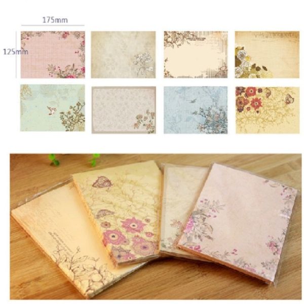2 Sets Retro Romantic Flower Envelope Creative Stationery Style, Random Color Delivery - Image 7