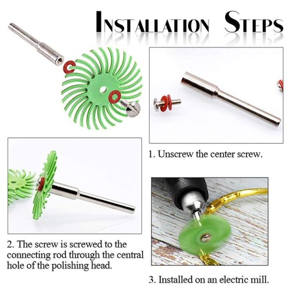 8 PCS Ivory Fruit Polishing Head Bloody Lotus Wood Carving Nuclear Carving Slit Grinding Head, Specification: 2500 Grit - Image 4