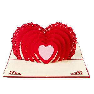 Greeting Card Love Romantic Birthday Wedding Aniversary Valentine's Day Invitations Greeting Cards Gifts, Size: 10x15cm