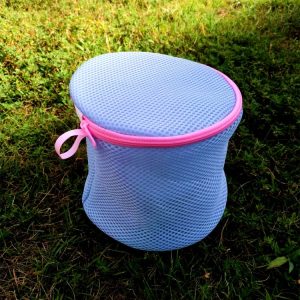 Underwear Bra Net Wash Bag Lingerie Clothing Washing Zipper Mesh Bag (Gray)