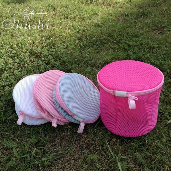 Underwear Bra Net Wash Bag Lingerie Clothing Washing Zipper Mesh Bag (Gray) - Image 5
