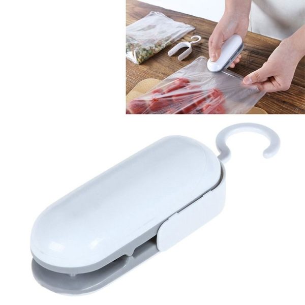 Household Mini Heat Sealing Machine Package Sealer Clamps (Gray)