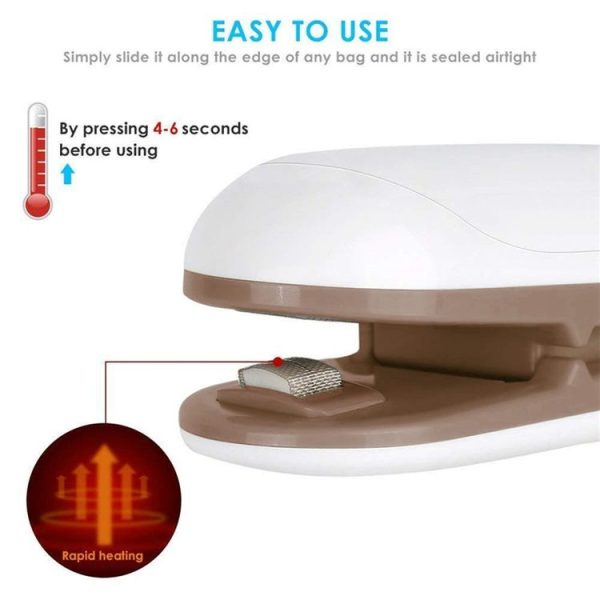 Household Mini Heat Sealing Machine Package Sealer Clamps (Gray) - Image 7