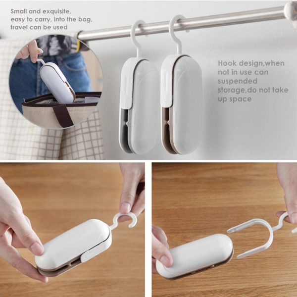 Household Mini Heat Sealing Machine Package Sealer Clamps (Gray) - Image 8