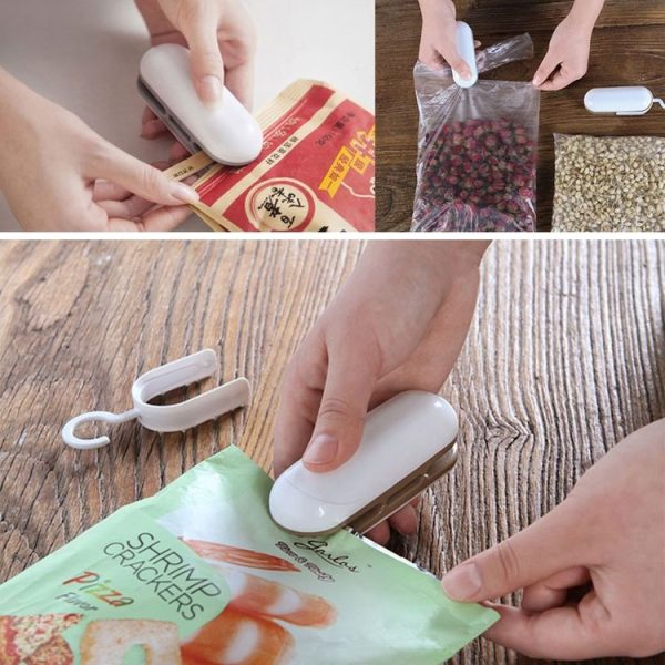 Household Mini Heat Sealing Machine Package Sealer Clamps (Gray) - Image 9