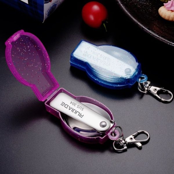 2PCS Stainless Steel Folding Fork Spoon Integrated Dual-use Picnic Portable Tableware, Random Color Delivery (Fork) - Image 2