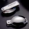 2PCS Stainless Steel Folding Fork Spoon Integrated Dual-use Picnic Portable Tableware, Random Color Delivery (Fork) - Image 4