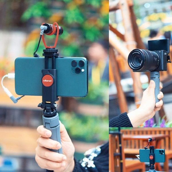 Ulanzi MT-10 Mini Desktop Tripod Mount Adapter Stand Gimbals Tripod for Pocket3 / DJI OSMO Mobile 3 / OSMO Pocket / Zhiyun Smooth 4 / Moza Mini S (Grey) - Image 7