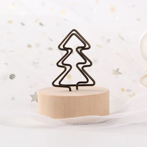Creative Round Wooden Iron Photo Clip Memo Name Card Pendant Furnishing Articles Picture Frame (Tree)