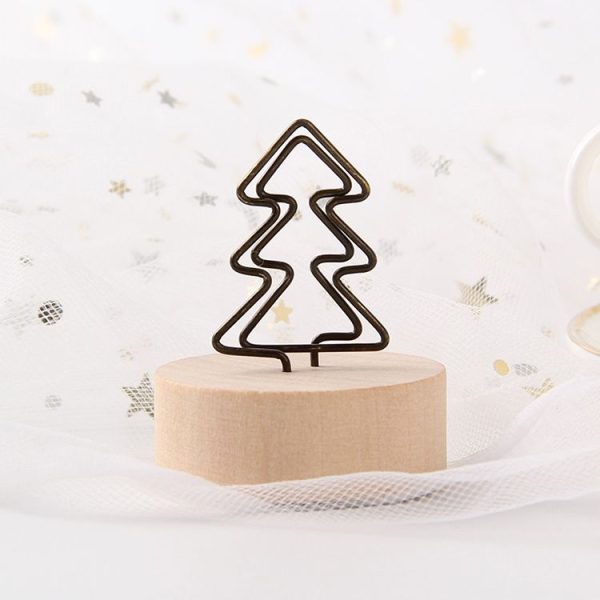 Creative Round Wooden Iron Photo Clip Memo Name Card Pendant Furnishing Articles Picture Frame (Tree)