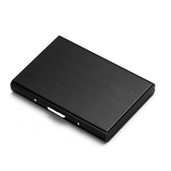 Stainless Steel Ultra-thin Protection Travel Card Bag Metal Card Box, Color: Black - Image 2