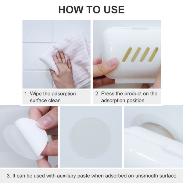 5 PCS Cute Smiley Suction Cup Hanging Toothbrush Holder Plastic Small Person Teeth Holder - Image 4