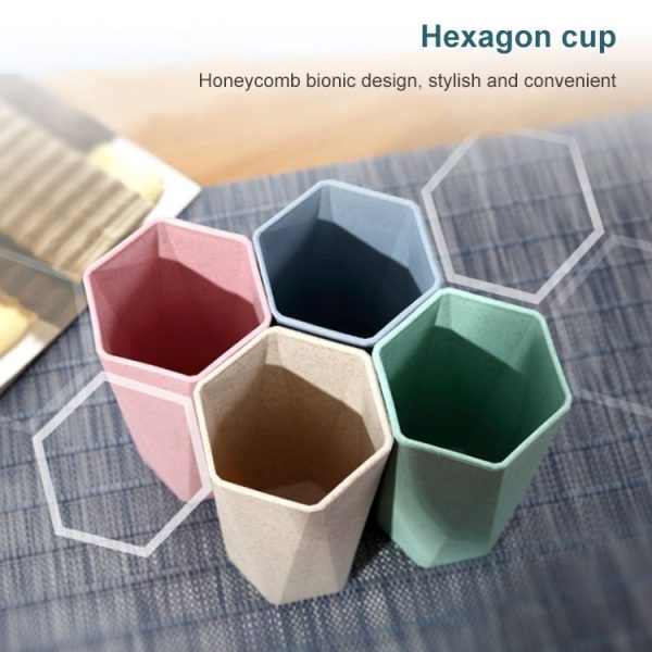 Creative Geometric Rhombus Toothbrushing Cup Home Couple Mouthwash Cup, Capacity: 201-300ml (Blue) - Image 6