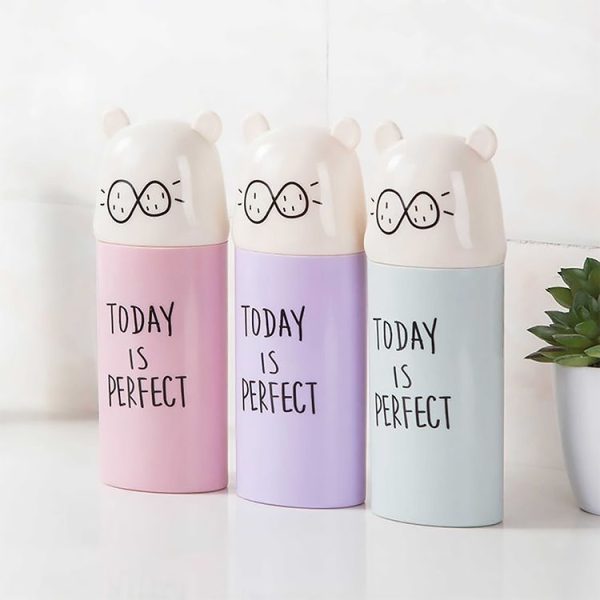 2 PCS Cartoon Portable Travel Home Bathroom Toothbrush Case Storage Box Mouth Cup (Green) - Image 6