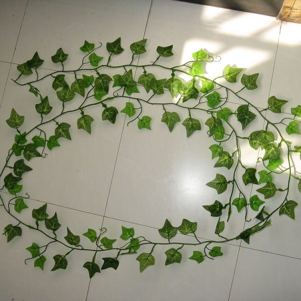 12 PCS 2.4M Artificial Ivy Green Leaf Garland Plants Vine Fake Home Decor PlasticFlower Rattan String - Image 3