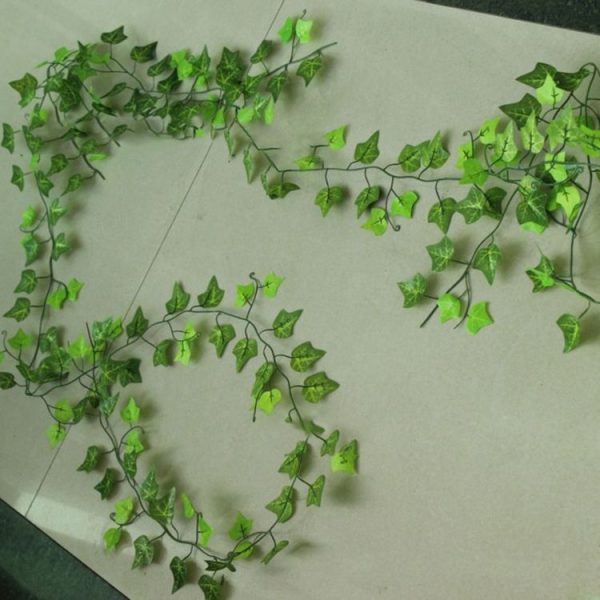 12 PCS 2.4M Artificial Ivy Green Leaf Garland Plants Vine Fake Home Decor PlasticFlower Rattan String - Image 4