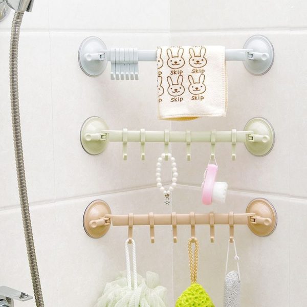 Kitchen Bathroom Wall Powerful Sucker Towel Hook Creative Wall Hanging Hook (Nordic Green) - Image 2
