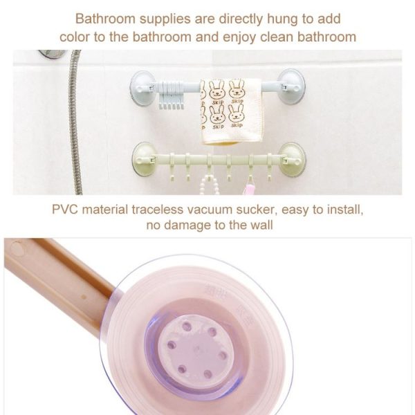 Kitchen Bathroom Wall Powerful Sucker Towel Hook Creative Wall Hanging Hook (Nordic Green) - Image 4