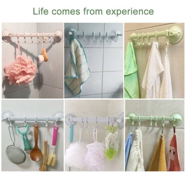 Kitchen Bathroom Wall Powerful Sucker Towel Hook Creative Wall Hanging Hook (Nordic Green) - Image 6