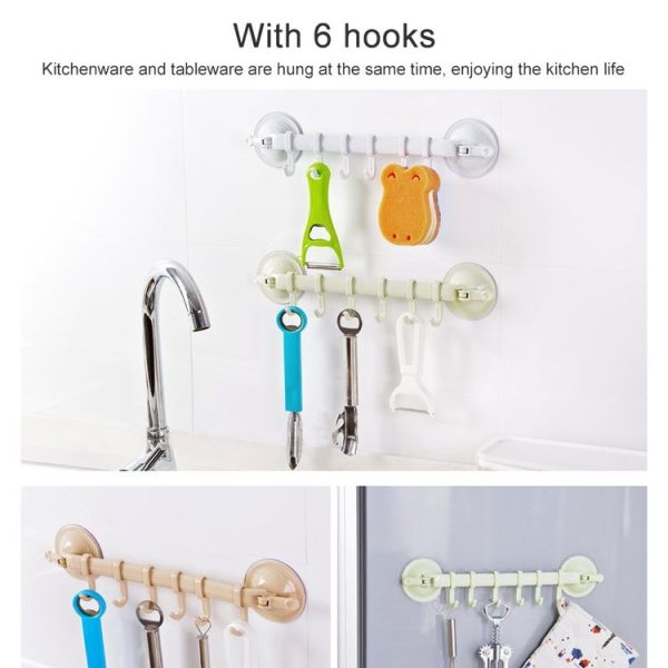 Kitchen Bathroom Wall Powerful Sucker Towel Hook Creative Wall Hanging Hook (Nordic Green) - Image 7