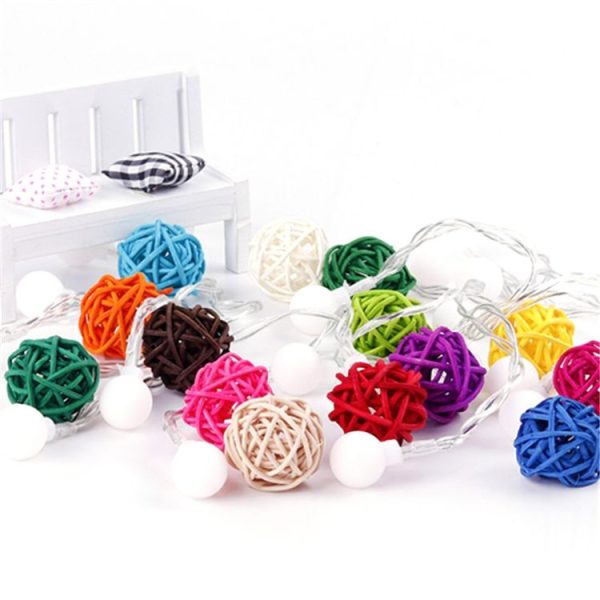10 PCS Artificial Straw Ball For Birthday Party Wedding Christmas Home Decor (Wood Color) - Image 4