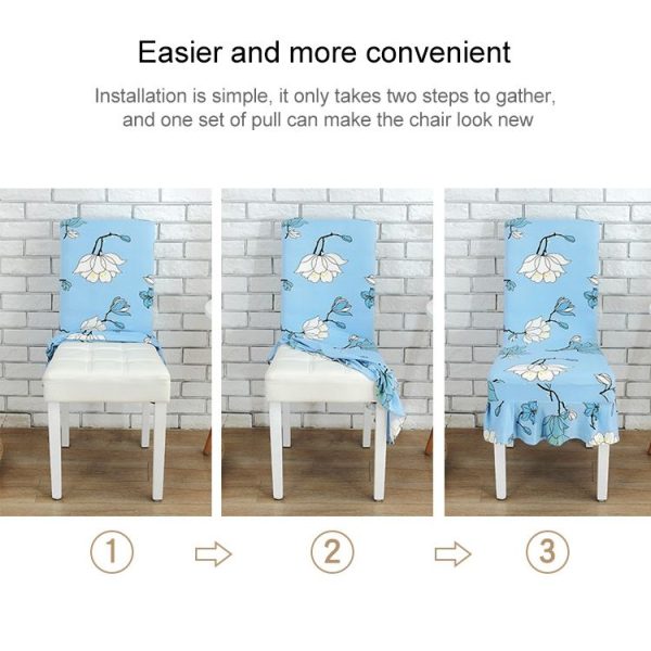 Home Stretch Printed One-piece Dining Table Chair Cover (Skype) - Image 6