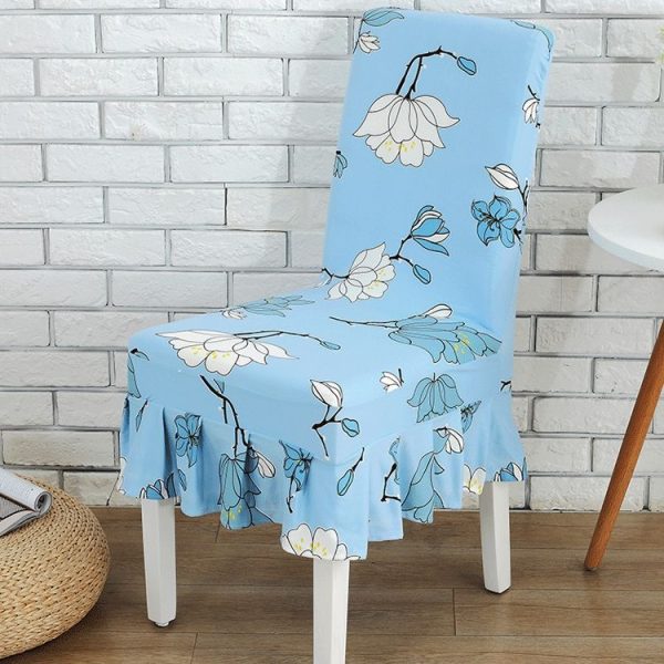 Home Stretch Printed One-piece Dining Table Chair Cover (Skype) - Image 7