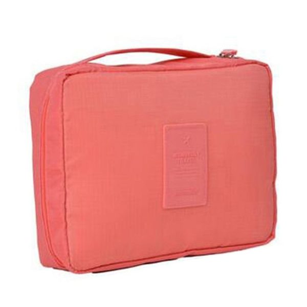 Convenient Travel Cosmetic Makeup Toiletry Case Wash Organizer Storage Pouch Bag (Watermelon red)