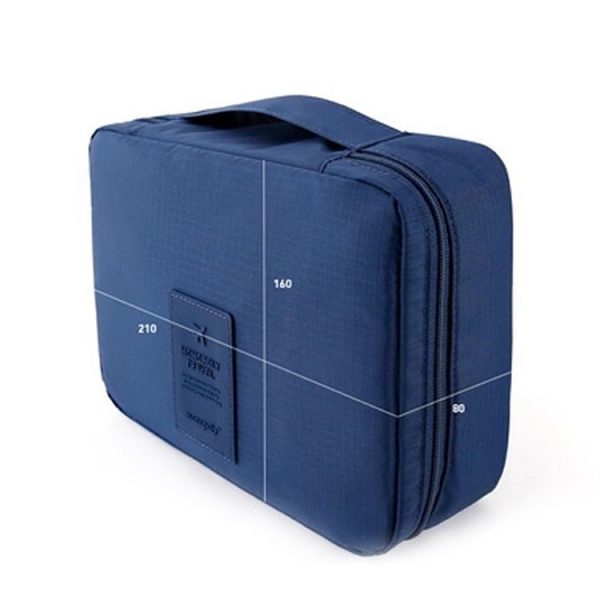 Convenient Travel Cosmetic Makeup Toiletry Case Wash Organizer Storage Pouch Bag (Watermelon red) - Image 2