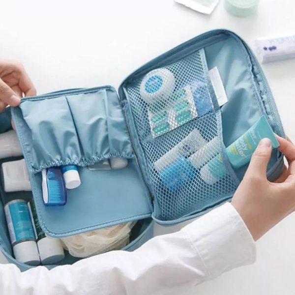 Convenient Travel Cosmetic Makeup Toiletry Case Wash Organizer Storage Pouch Bag (Watermelon red) - Image 4