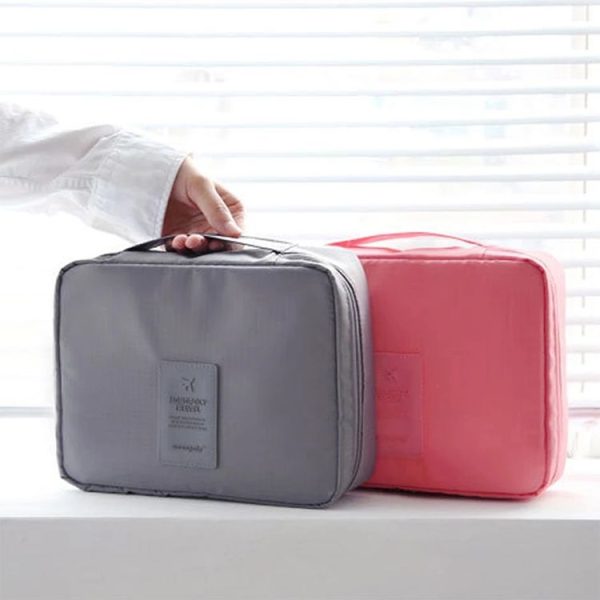Convenient Travel Cosmetic Makeup Toiletry Case Wash Organizer Storage Pouch Bag (Watermelon red) - Image 5