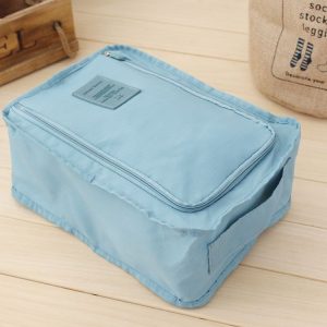 Waterproof Shoes Bag Pouch Storage Travel Bag Portable Shoes Organizer (Light Blue)