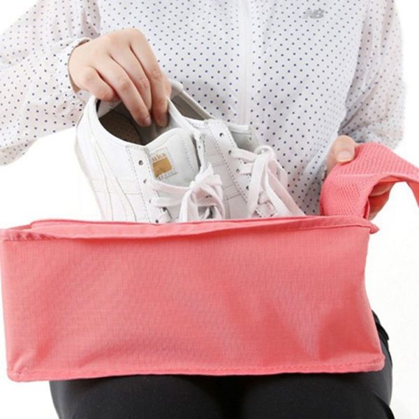 Waterproof Shoes Bag Pouch Storage Travel Bag Portable Shoes Organizer (Light Blue) - Image 5