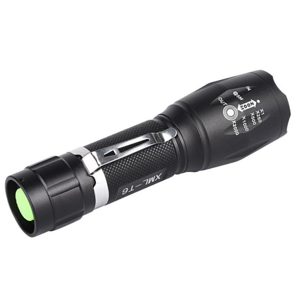 T02 Pen Clip Mini Flashlight T6 Telescopic Zoom Led Flashlight Outdoor Waterproof Long Shot Glare Flashlight - Image 2