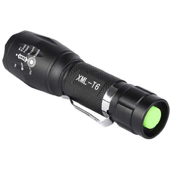 T02 Pen Clip Mini Flashlight T6 Telescopic Zoom Led Flashlight Outdoor Waterproof Long Shot Glare Flashlight - Image 3
