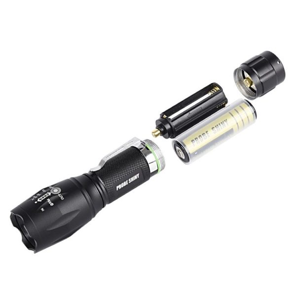 T02 Pen Clip Mini Flashlight T6 Telescopic Zoom Led Flashlight Outdoor Waterproof Long Shot Glare Flashlight - Image 4