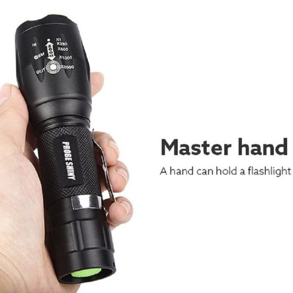 T02 Pen Clip Mini Flashlight T6 Telescopic Zoom Led Flashlight Outdoor Waterproof Long Shot Glare Flashlight - Image 6