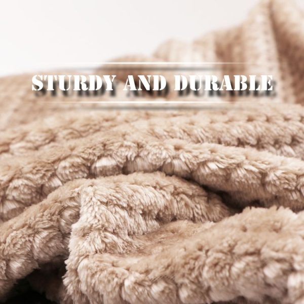 Thicken Solid Color Mesh Pineapple Flannel Blanket Coral Fleece Air Conditioning Sofa Cover Winter Warm Sheets Easy Wash Faux Fur Blankets, Size: 45x65cm (Pink) - Image 4
