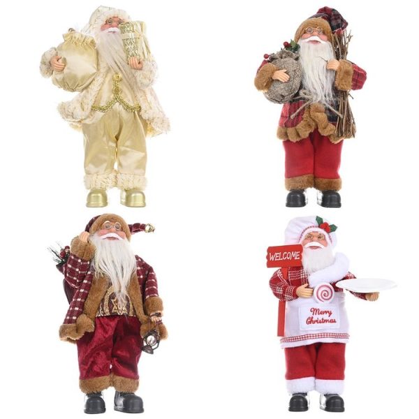 Christmas Decoration Standing Santa Claus Doll Christmas Backpack Old Man Doll Ornaments, Specification: Gift - Image 2