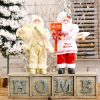 Christmas Decoration Standing Santa Claus Doll Christmas Backpack Old Man Doll Ornaments, Specification: Gift - Image 4