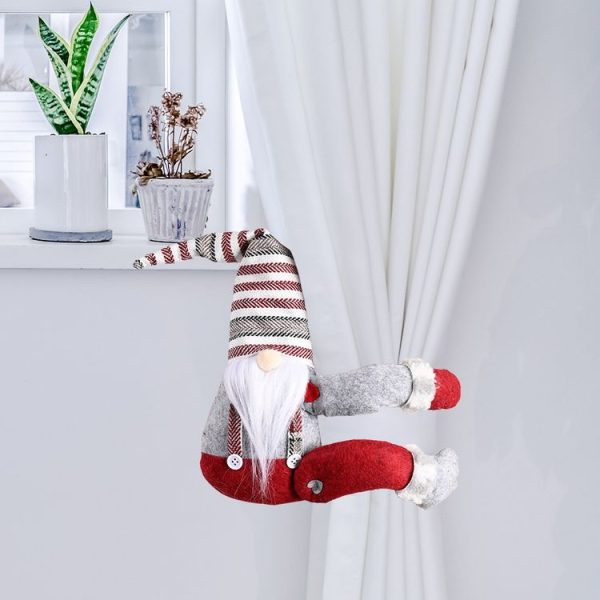 Christmas Decorations Striped Hat Forest Old Man Side Hug Curtain Door Curtain Buckle (Long Beard) - Image 2